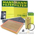 MANN-FILTER INSPEKTIONSPAKET FILTERSATZ A FÜR OPEL VECTRA C 2.0 2.2 DTI 16V 02-