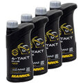 4x 1 Liter MANNOL 4-Takt Plus API SL 10W-40 teilsynthetisch Motorrad ÖL Roller