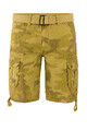 Geographical Norway Cargo Shorts Herren Bermuda Hose Gürtel Camo Beige Gr. M
