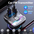 Bluetooth5.3 FM Transmitter KFZ Auto Radio MP3 Player Dual USB Ladegerät Adapter