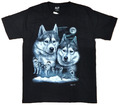 Herren/ Damen Baumwolle schwarz T-Shirt Wölfe, Husky, Tiger, Drache, Adler M-XL