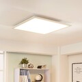 Arcchio LED Panel 'Lysander' dimmbar mit Leselampe in Weiß aus Aluminium (1 flam