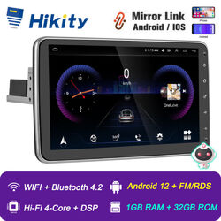 10.1" Android 12 Autoradio mit GPS Navi Single 1 DIN BT USB Drehbarer Bildschirm