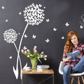 Wandtattoo Wandsticker Wandaufkleber Pusteblumen Schmetterlinge Wohnzimmer W5464