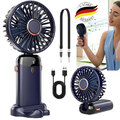USB Ventilator Leise Mini Handventilator Tragbarer Fan Lüfter mit 5000Mah Akku