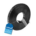 Montagelochband 19mm x 10m Kunststoffummantel Montageband Schwarz Lochband