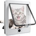 Katzenklappe Katzentür Hundeklappe 4 Wege Magnet-Verschluss für Katzen Hunde NEU