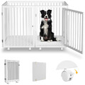 Hundelaufstall Welpenauslauf Tierlaufstall Faltbare Holz Laufstall 80cm mit Tür