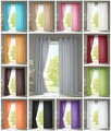 2er Set Vorhänge Ösen Schal »Berlin« Microsatin Blickdicht Lichtdurchlässig Uni