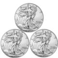 American Silver Eagle 2022 Silber Münze 1 OZ  One Dollar Coin X3