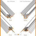 LED Aluprofil 1m 2m LED Alu Schiene Licht Leiste Streifen Leuchte Profil Rigips