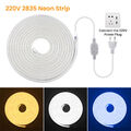 220V 230V 2835 Neon LED Strip Streifen Lichtleiste Lichtband Schlauch Außen IP65