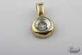 Brillant Anhänger 14kt 585 Gelb Gold Brilliant Diamant 0,05ct Top -