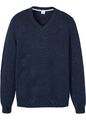 Essential Pullover mit V-Ausschnitt Gr. 44/46 Dunkelblau Herren Pulli Neu
