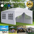 3x3/4/6m Abnehmbar Pavillon UV Gartenzelt Partyzelt Stabil Abnehmbar Wasserdicht