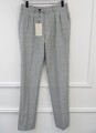 Herren Suitsupply Hose Mit Falten S120's Wolle Grau Vitale Barberis EU44 UK/US34