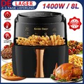 XXL Heißluftfritteuse 8L Fritteusen Friteuse Heißluft Air Fryer 1400W ohne Öl DE
