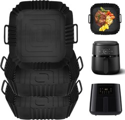 3 Stk. Airfryer Silikonform, Heißluftfritteuse Zubehör, Silikoneinsatz, Backkorb