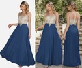Damen Kleid Elegante Abendkleid Abschlussball Hochzeitskleid Brautjungfern