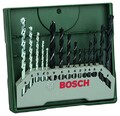 Bosch 2607019675 15-teiliges Mini-X-Line Spiralbohrer-Set (Holz, Mauerwerk und