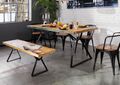 Esstisch Esszimmertisch Industrial-Stil Echtholz Altholz 180x76 Eisen Beine
