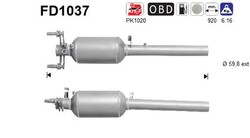AS DPF Rußpartikelfilter Dieselpartikelfilter FD1037 Cordierit für MERCEDES W639