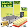 MANN-FILTER INSPEKTIONSPAKET FILTERSATZ A FÜR SKODA YETI 5L 1.6 2.0 TDI AB BJ 09