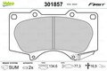 VALEO Bremsbelagsatz, Scheibenbremse 301857 für MITSUBISHI TOYOTA