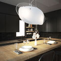 Pendellampe Hängeleuchte Esszimmerlampe 2 flammig modern Nickel matt E27 H 100cm