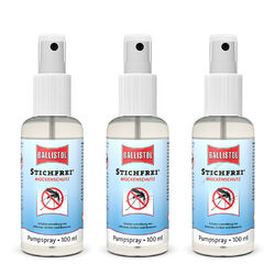 Ballistol Stichfrei Mückenschutz Insektenschutz Zeckenschutz Mückenspray 3 Stück