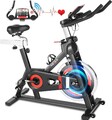 Heimtrainer LCD Indoor Cycling Fitness Bike Fahrrad Trimmrad Hometrainer Schwarz