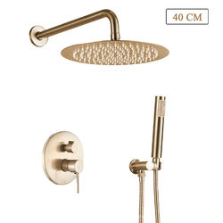 Unterputz Duschsystem Duschset 20/25/40cm Regendusche Kopfbrause brause Armatur