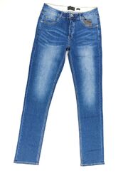John Devin Jeans Herren Hose Slim Fit blau blue stonewashed used Look W34 L36