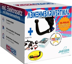 AUTOHAK AHK für Opel Corsa F Fließheck ab 19 vert. abn. + 13-pol JAEGER STD SPEZ