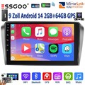 Android 14 9" DAB+ 64G Autoradio Carplay GPS Navi WIFI RDS Für Mazda 3 2003-2009