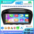 4+64G Android 13 Autoradio 8 Core Carplay GPS NAVI BT FM Für BMW 5er E60 E90 CCC
