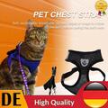 Pet Cat Dog Harness Kitten Mesh Vest Walking Leine für das Training (Schwarz M)