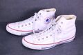 Converse All Star Classic Hi Unisex Sneaker Chucks Gr. 41,5 Leder weiß CH3-407