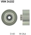 SKF VKM 34102 Umlenk-/Führungsrolle, Keilrippenriemen für FORD