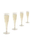 Einweg Sektgläser Glasklar 0,1l mit Steckfuß Sektkelche Champagnergläser  Sekt