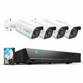 Reolink 4K Überwachungskamera Aussen Set 8CH Videoüberwachung 4X 8MP PoE Kamera