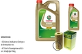 INSPEKTIONSKIT FILTER CASTROL 6L ÖL 5W30 für VW Golf VII 5G1 BE1 2.0 GTI 1.8