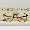 Giorgio Armani Brille Herren Damen rund Panto braun Vintage Mod. 325 064 NOS