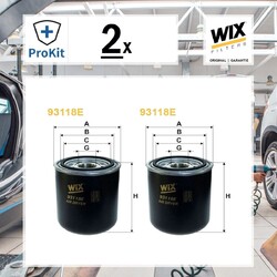 2x ORIGINAL® Wix Filters Lufttrockner, Druckluftanlage für Mercedes-Benz
