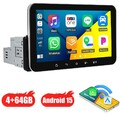 4+64GB 1DIN 7 Zoll Android 15 Autoradio mit Apple Carplay GPS WIFI BT MP5 Player