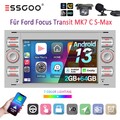 Android 14 64G Autoradio Carplay GPS +Kam Für Ford Focus C S Max Transit Fiesta