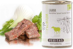 Premium Hundefutter/Lamm mit Kartoffeln,Spinatl,Beeren 24x400g Ds.