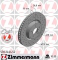2x Zimmermann 530.2464.52 Bremsscheibe passend für SUBARU Bremsanlage