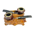 Stanwell Pfeife 2er Set mit Holz Ablage Vintage Pfeifen Made in Denmark✅