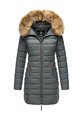 Marikoo Damen Winter Übergangs Jacke Winterjacke Stepp Mantel gesteppt lang B647
